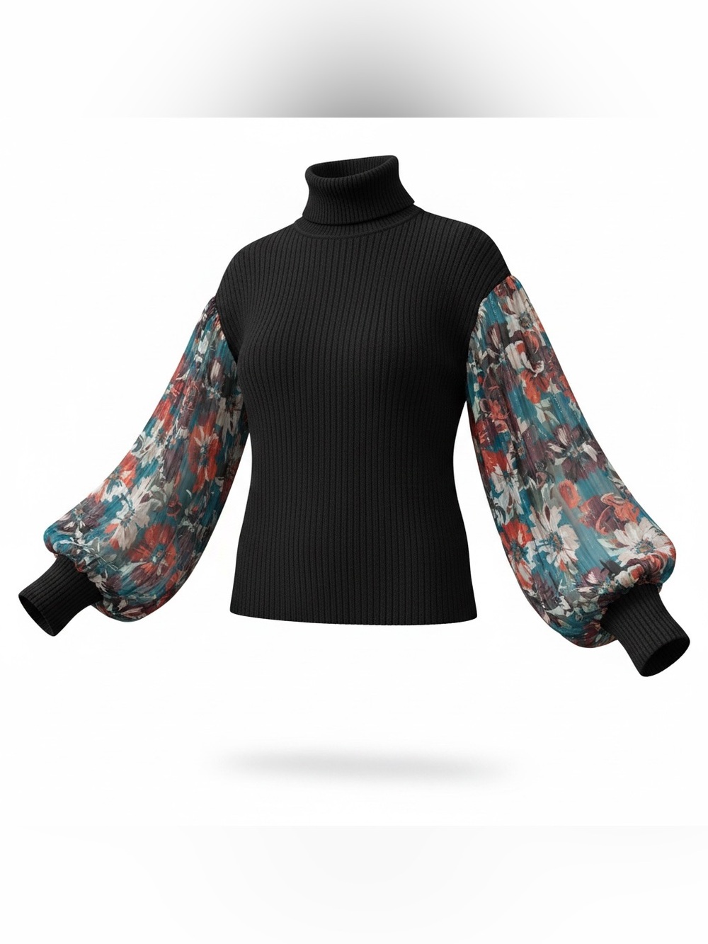 🌺 A Love Story Floral Sleeve Sweater